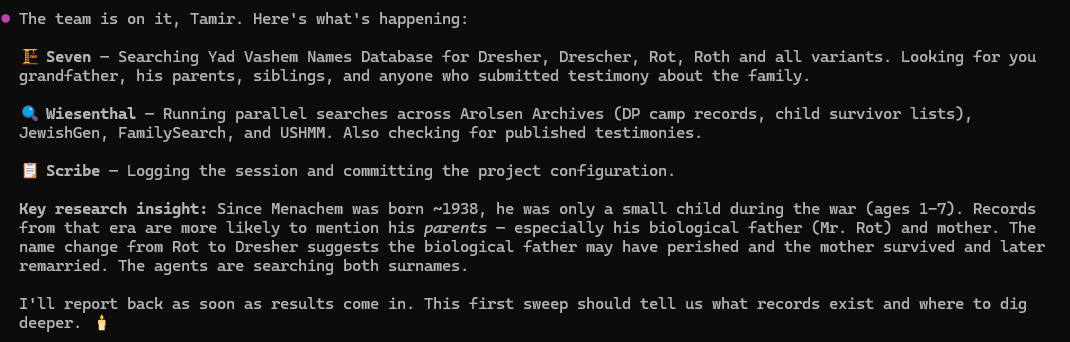 Squad searching databases